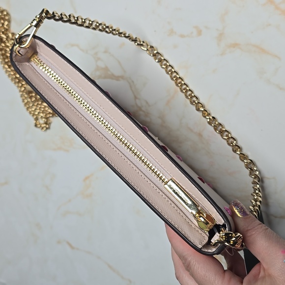 kate spade madison powdered heart studs pochette Valentines Day New - Picture 5 of 12